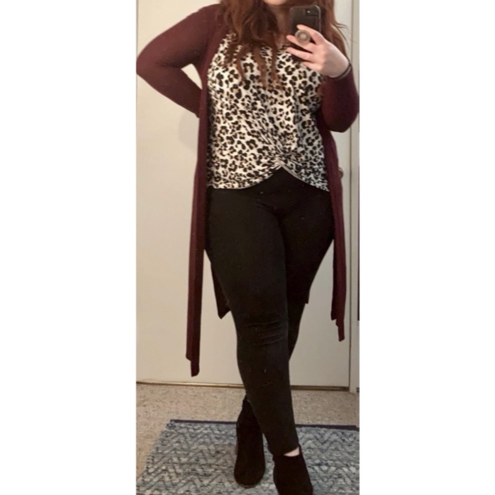 Burgundy Cardigan